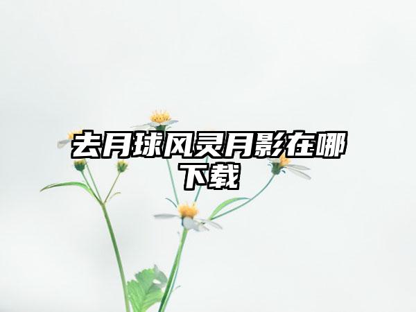 去月球风灵月影在哪下载