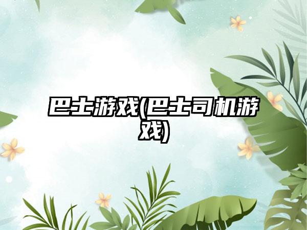 巴士游戏(巴士司机游戏)