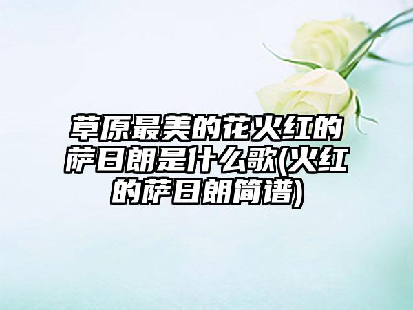 草原最美的花火红的萨日朗是什么歌(火红的萨日朗简谱)