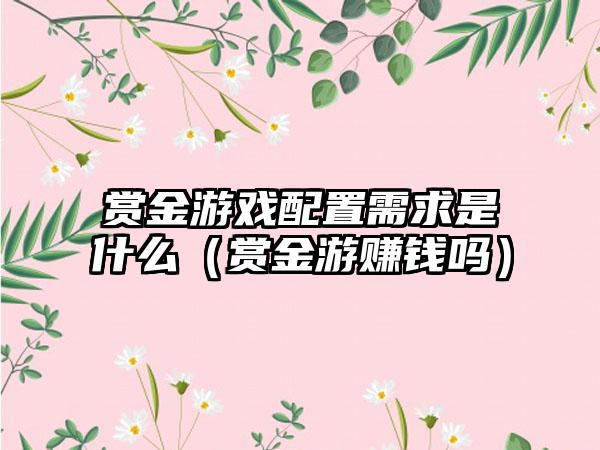 赏金游戏配置需求是什么（赏金游赚钱吗）