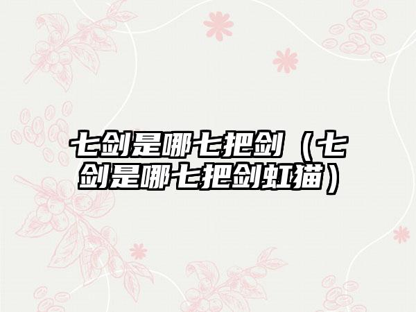 七剑是哪七把剑（七剑是哪七把剑虹猫）