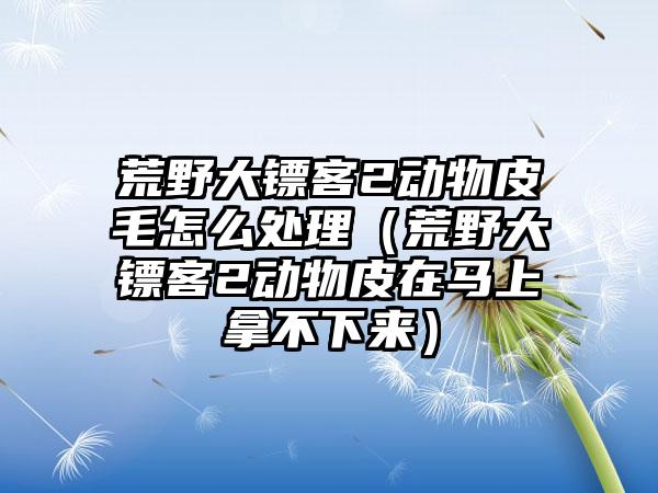 荒野大镖客2动物皮毛怎么处理（荒野大镖客2动物皮在马上拿不下来）