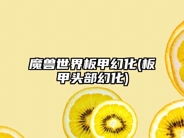 魔兽世界板甲幻化(板甲头部幻化)