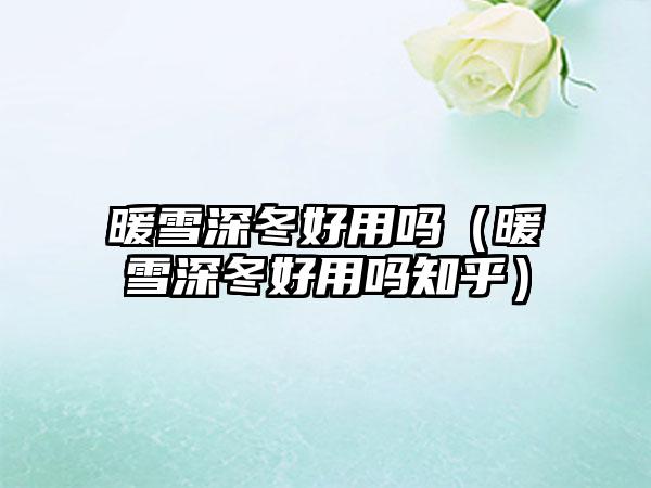 暖雪深冬好用吗（暖雪深冬好用吗知乎）