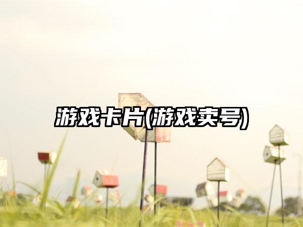 游戏卡片(游戏卖号)
