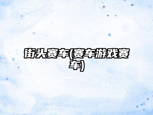 街头赛车(赛车游戏赛车)