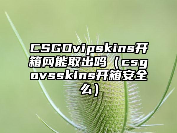 CSGOvipskins开箱网能取出吗（csgovsskins开箱安全么）