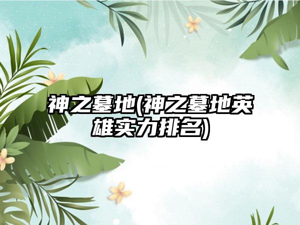 神之墓地(神之墓地英雄实力排名)