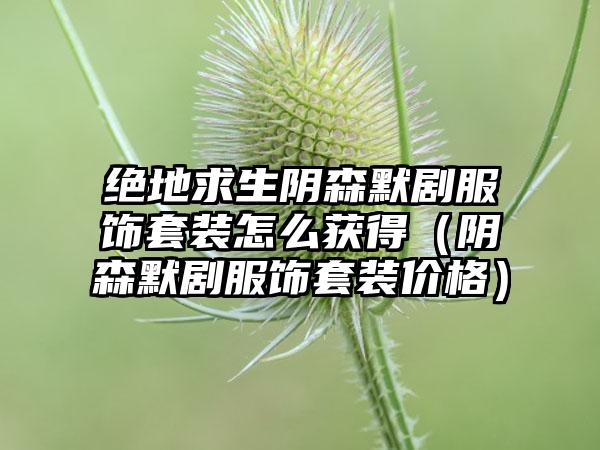 绝地求生阴森默剧服饰套装怎么获得（阴森默剧服饰套装价格）