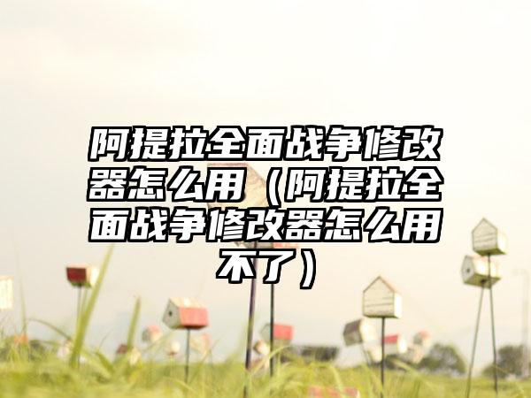 阿提拉全面战争修改器怎么用（阿提拉全面战争修改器怎么用不了）