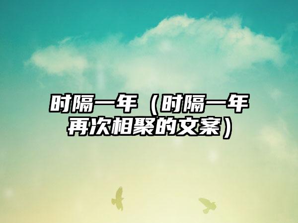 时隔一年（时隔一年再次相聚的文案）