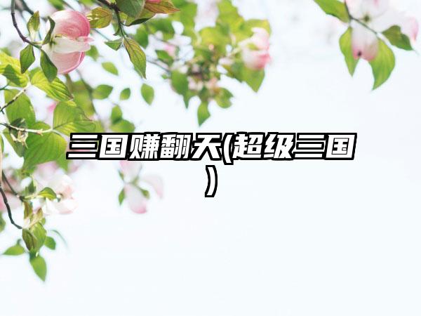 三国赚翻天(超级三国)