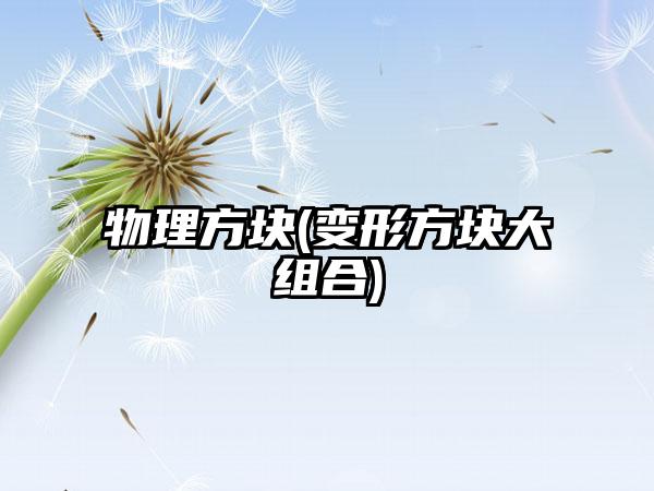 物理方块(变形方块大组合)