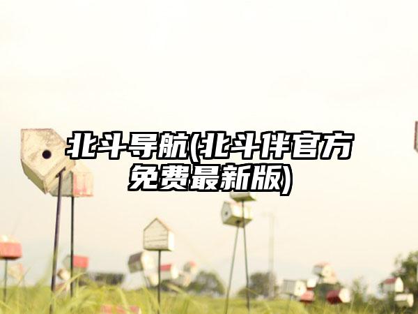 北斗导航(北斗伴官方免费最新版)