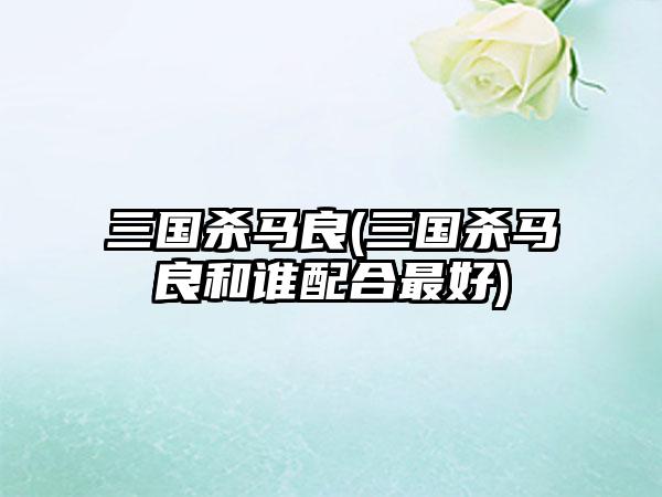 三国杀马良(三国杀马良和谁配合最好)