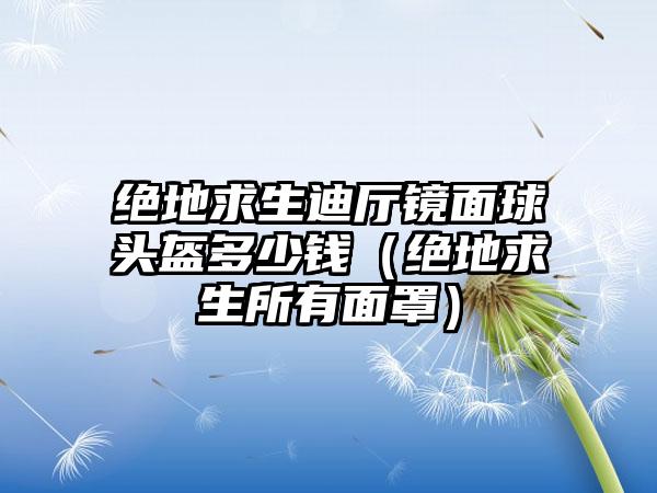 绝地求生迪厅镜面球头盔多少钱（绝地求生所有面罩）