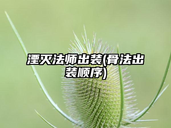 湮灭法师出装(骨法出装顺序)