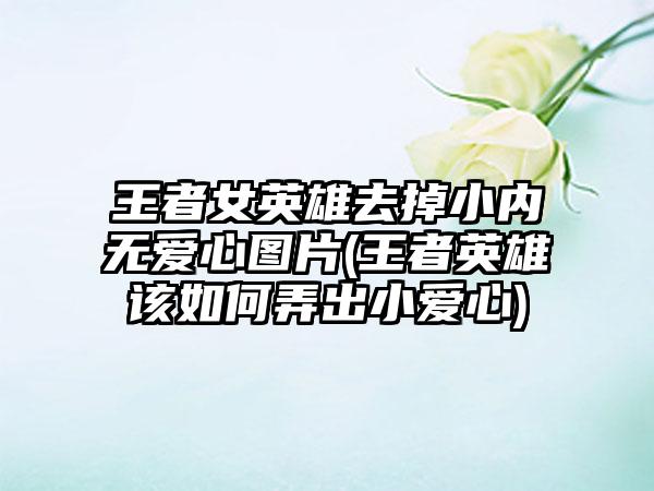王者女英雄去掉小内无爱心图片(王者英雄该如何弄出小爱心)