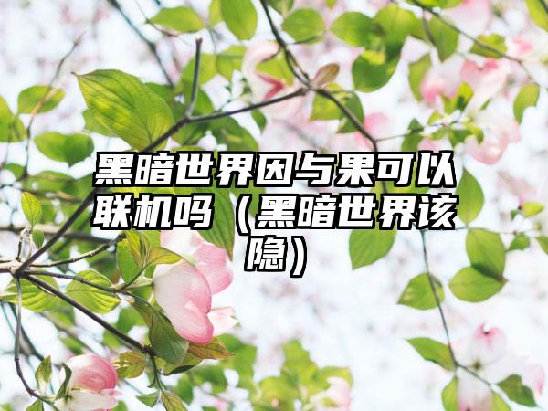 黑暗世界因与果可以联机吗（黑暗世界该隐）