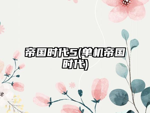 帝国时代5(单机帝国时代)