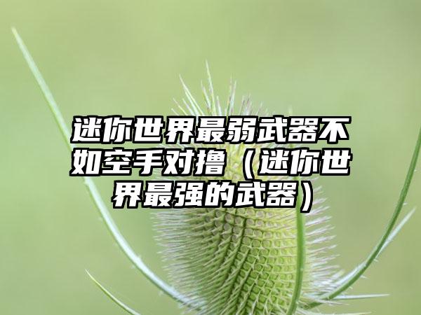 迷你世界最弱武器不如空手对撸（迷你世界最强的武器）