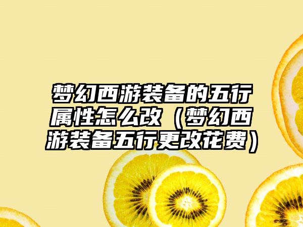 梦幻西游装备的五行属性怎么改（梦幻西游装备五行更改花费）