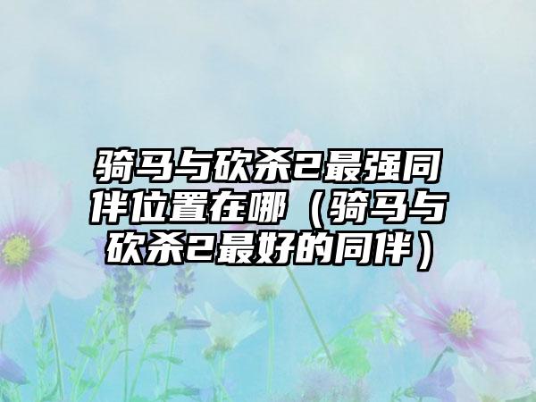 骑马与砍杀2最强同伴位置在哪（骑马与砍杀2最好的同伴）
