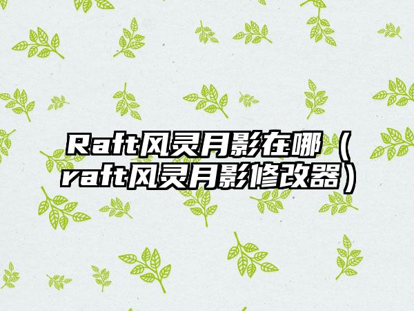 Raft风灵月影在哪（raft风灵月影修改器）