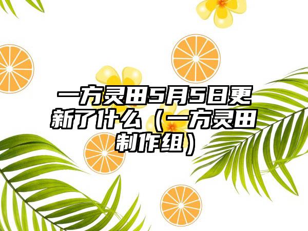 一方灵田5月5日更新了什么（一方灵田制作组）
