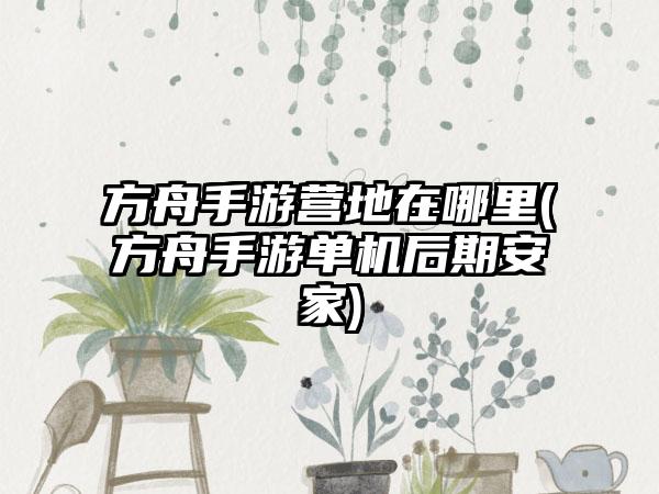 方舟手游营地在哪里(方舟手游单机后期安家)