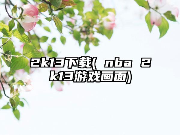 2k13下载( nba 2k13游戏画面)