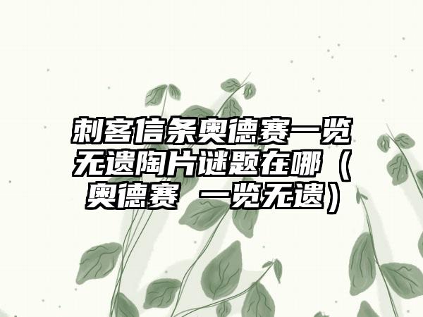 刺客信条奥德赛一览无遗陶片谜题在哪（奥德赛 一览无遗）