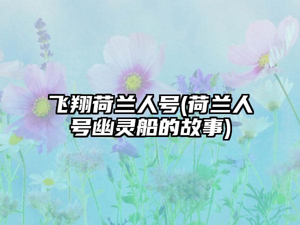 飞翔荷兰人号(荷兰人号幽灵船的故事)
