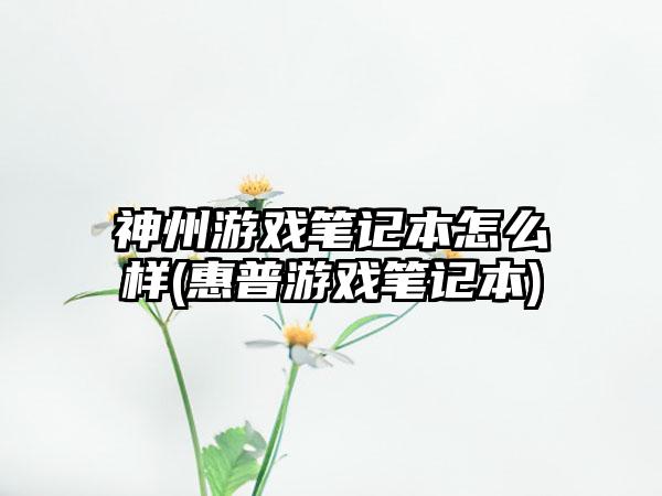 神州游戏笔记本怎么样(惠普游戏笔记本)