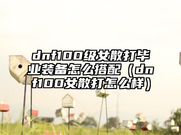 dnf100级女散打毕业装备怎么搭配（dnf100女散打怎么样）