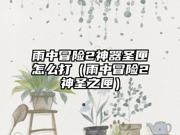 雨中冒险2神器圣匣怎么打（雨中冒险2神圣之匣）