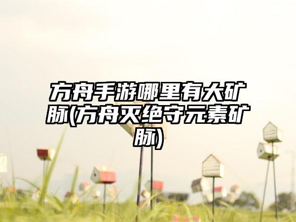 方舟手游哪里有大矿脉(方舟灭绝守元素矿脉)