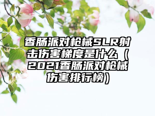 香肠派对枪械SLR射击伤害梯度是什么（2021香肠派对枪械伤害排行榜）