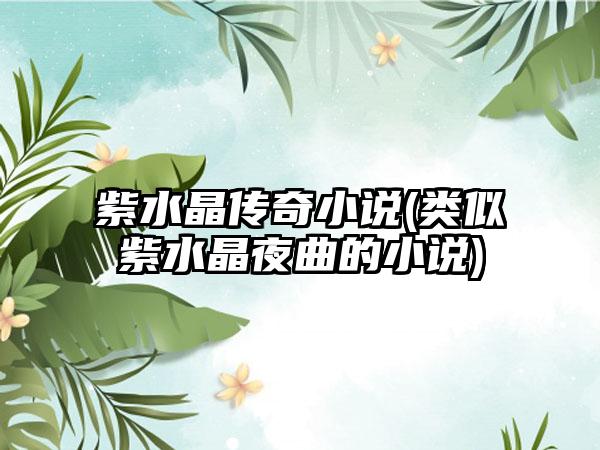 紫水晶传奇小说(类似紫水晶夜曲的小说)