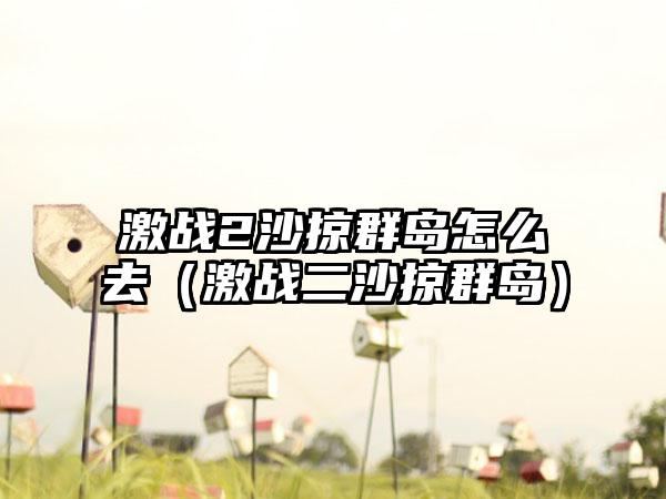 激战2沙掠群岛怎么去（激战二沙掠群岛）