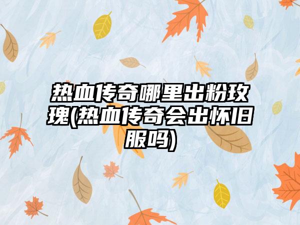 热血传奇哪里出粉玫瑰(热血传奇会出怀旧服吗)