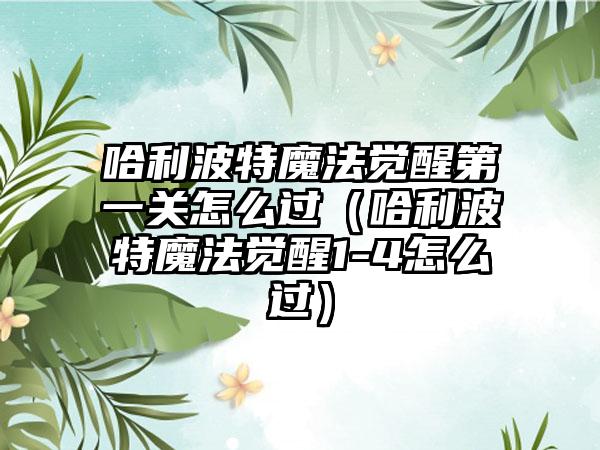 哈利波特魔法觉醒第一关怎么过（哈利波特魔法觉醒1-4怎么过）