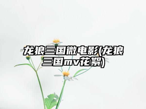 龙狼三国微电影(龙狼三国mv花絮)
