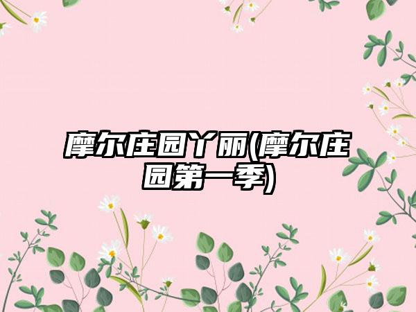 摩尔庄园丫丽(摩尔庄园第一季)