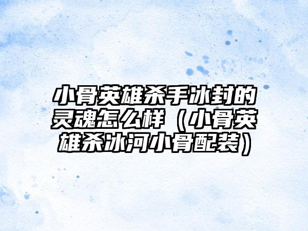 小骨英雄杀手冰封的灵魂怎么样（小骨英雄杀冰河小骨配装）