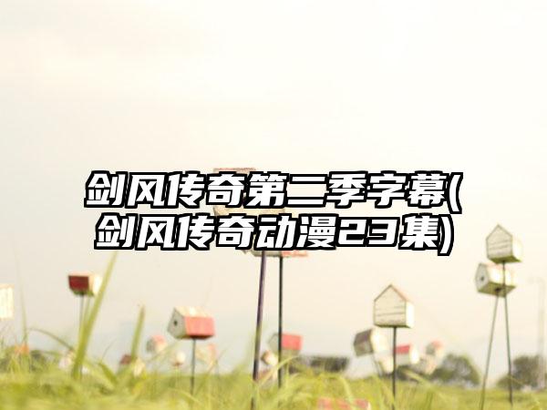 剑风传奇第二季字幕(剑风传奇动漫23集)