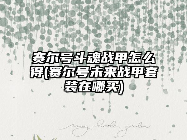 赛尔号斗魂战甲怎么得(赛尔号未来战甲套装在哪买)