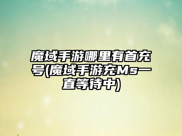 魔域手游哪里有首充号(魔域手游充Ms一直等待中)