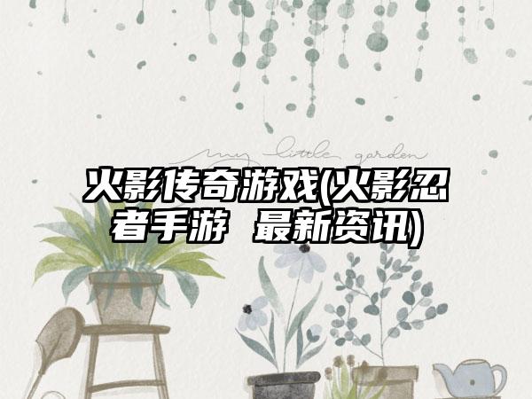 火影传奇游戏(火影忍者手游 最新资讯)