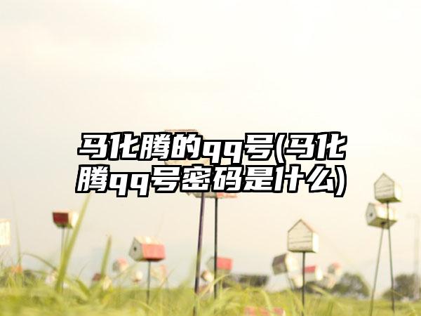 马化腾的qq号(马化腾qq号密码是什么)
